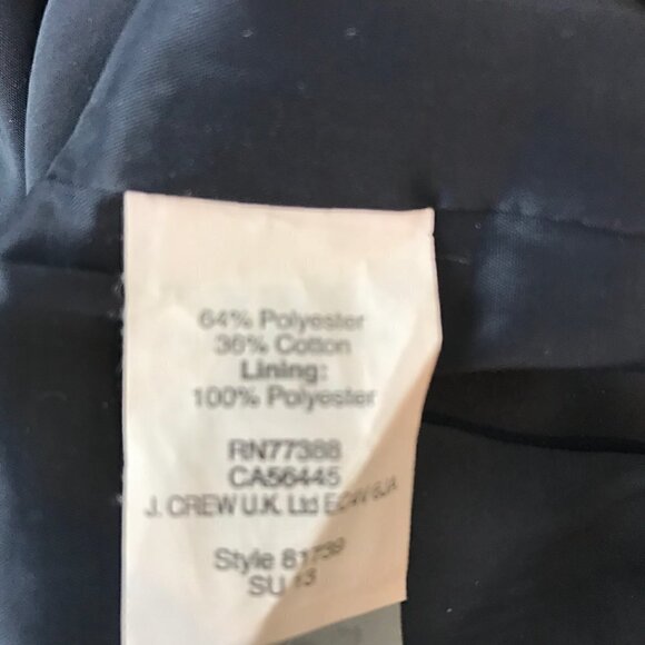 J Crew Navy Blue With White Polka Dots No 2 Pencil Skirt Size 4 - Picture 7 of 7